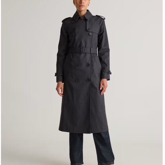 Comfort Stretch Long Trench Coat Size Small - Picture 1 of 4